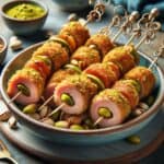 Spiedini di involtini ai pistacchi party