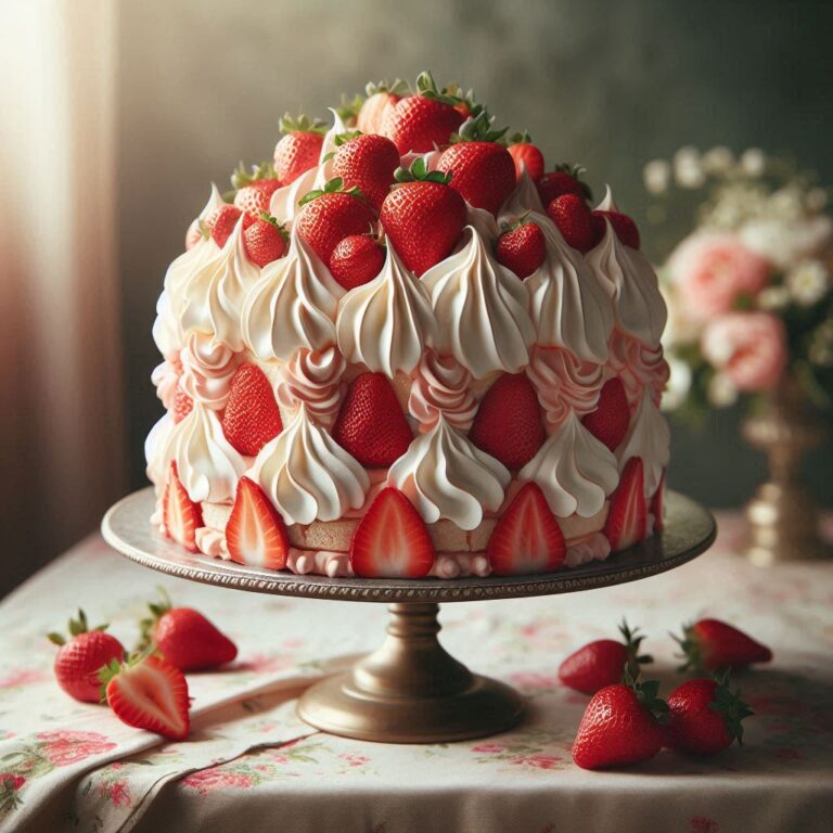 Torta meringata alle fragole