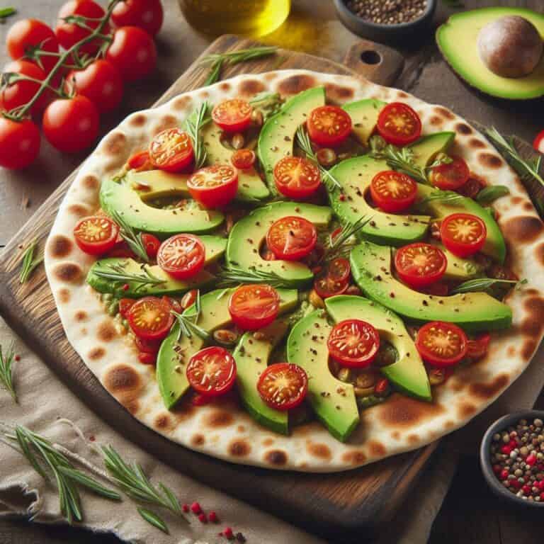 Pita Vegan con pomodorini e avocado
