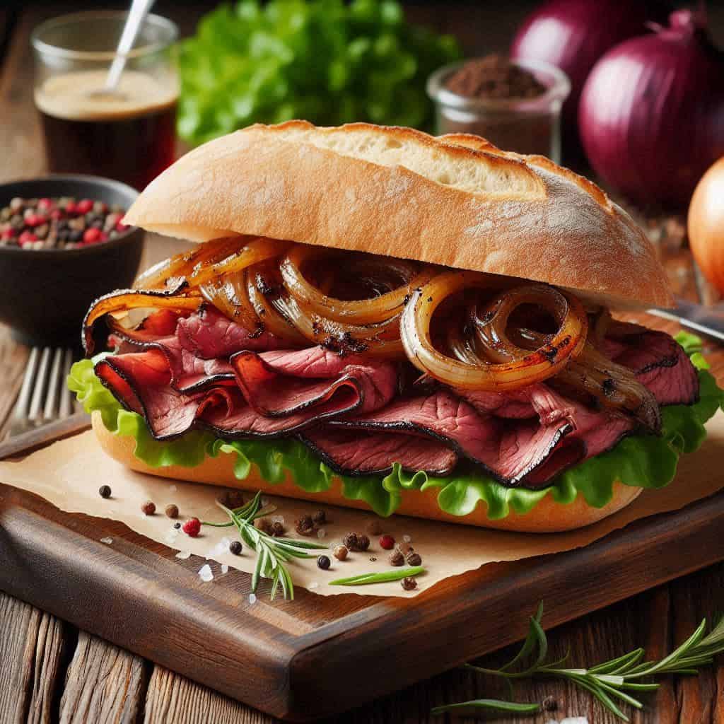 Panino con Roast Beef spettacolare - Ricetteinallegria Panino con Roast Beef spettacolare