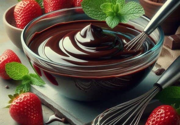 Glassa a specchio al cioccolato