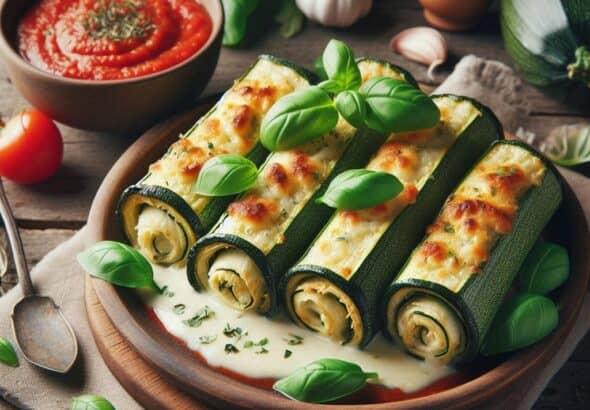 Involtini di zucchine al forno