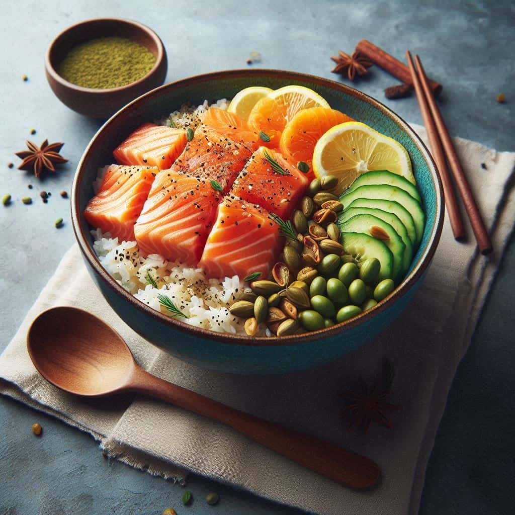 Bowl salmone vaporoso - Ricetteinallegria Bowl salmone vaporoso