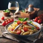 Paccheri allegria con alici e pomodorini