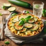Pasta al forno con crema di zucchine