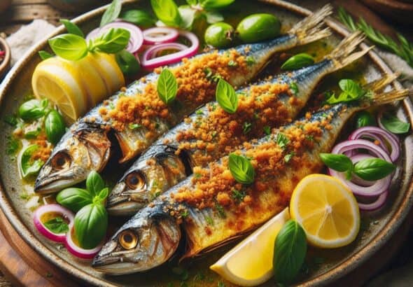 Sarde al forno croccanti