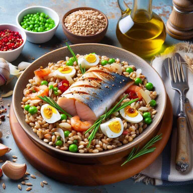 Farro con pesce spada
