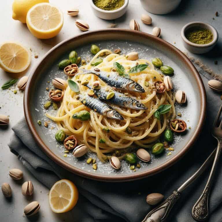 Spaghettoni Alici, Pistacchi & Limone