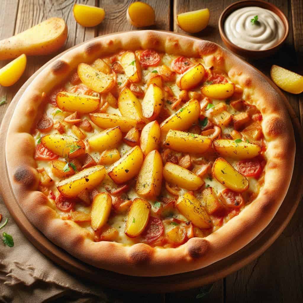Pizza pazzerella alle patate - Ricetteinallegria Pizza pazzerella alle patate