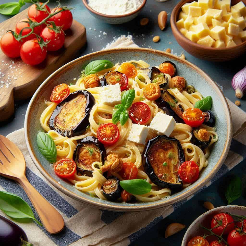 Pasta fredda alla norma - Ricetteinallegria Pasta fredda alla norma