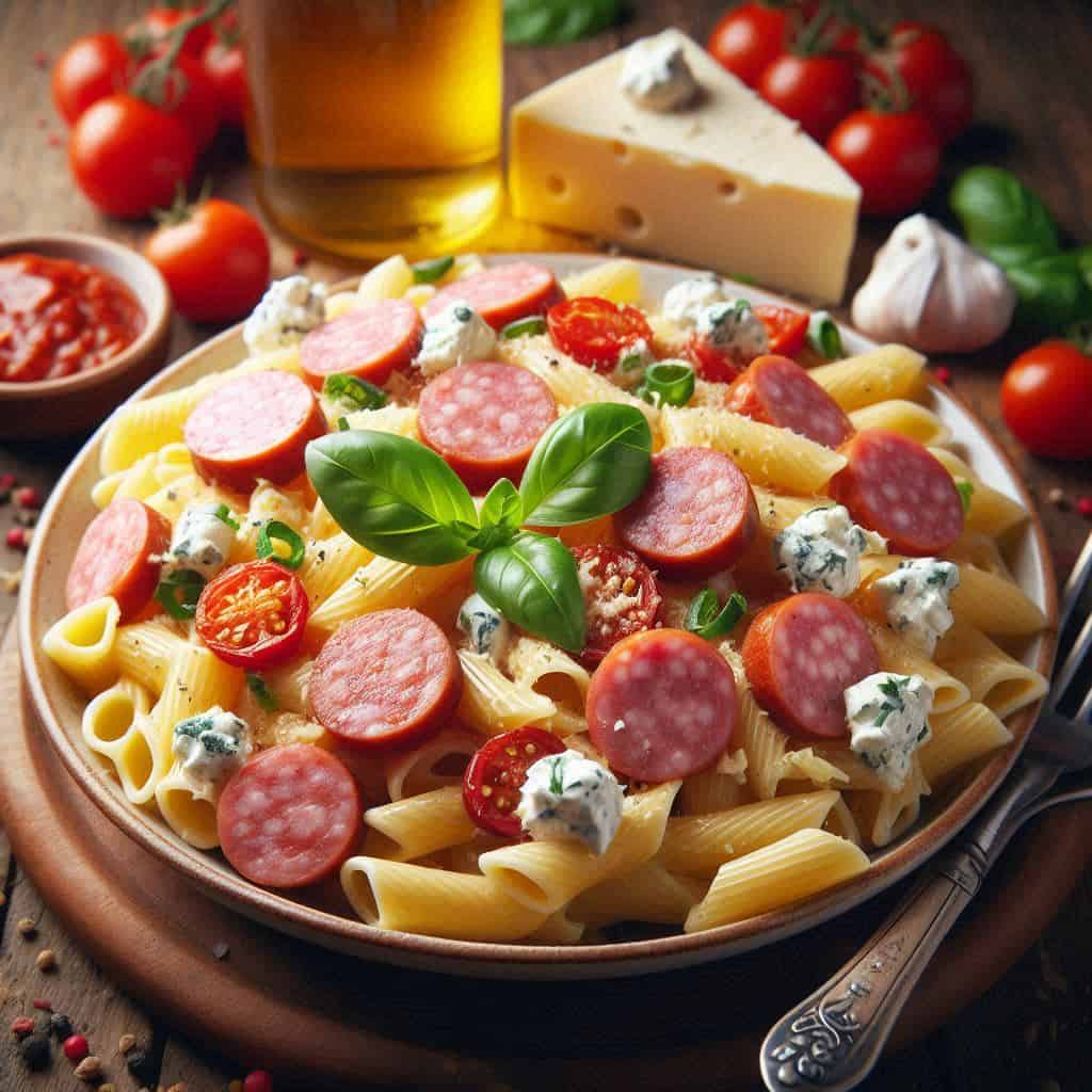 Pasta salsiccia e stracchino party - Ricetteinallegria Pasta salsiccia e stracchino party