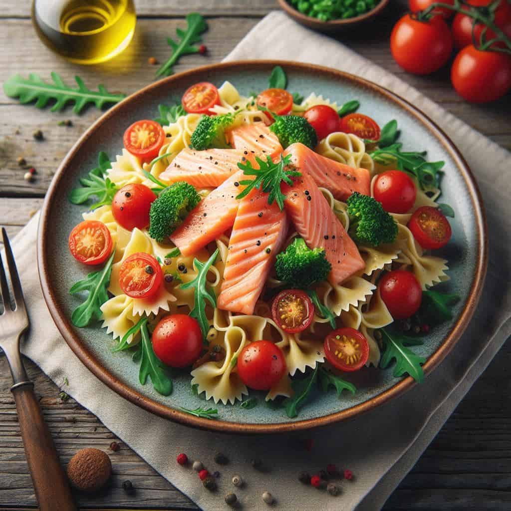 Pasta fredda con salmone Party - Ricetteinallegria Pasta fredda con salmone Party