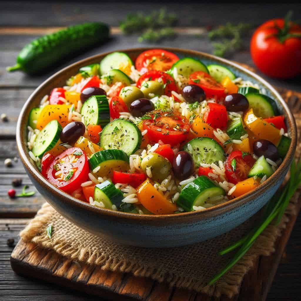 Insalata di riso alla greca scrocchia