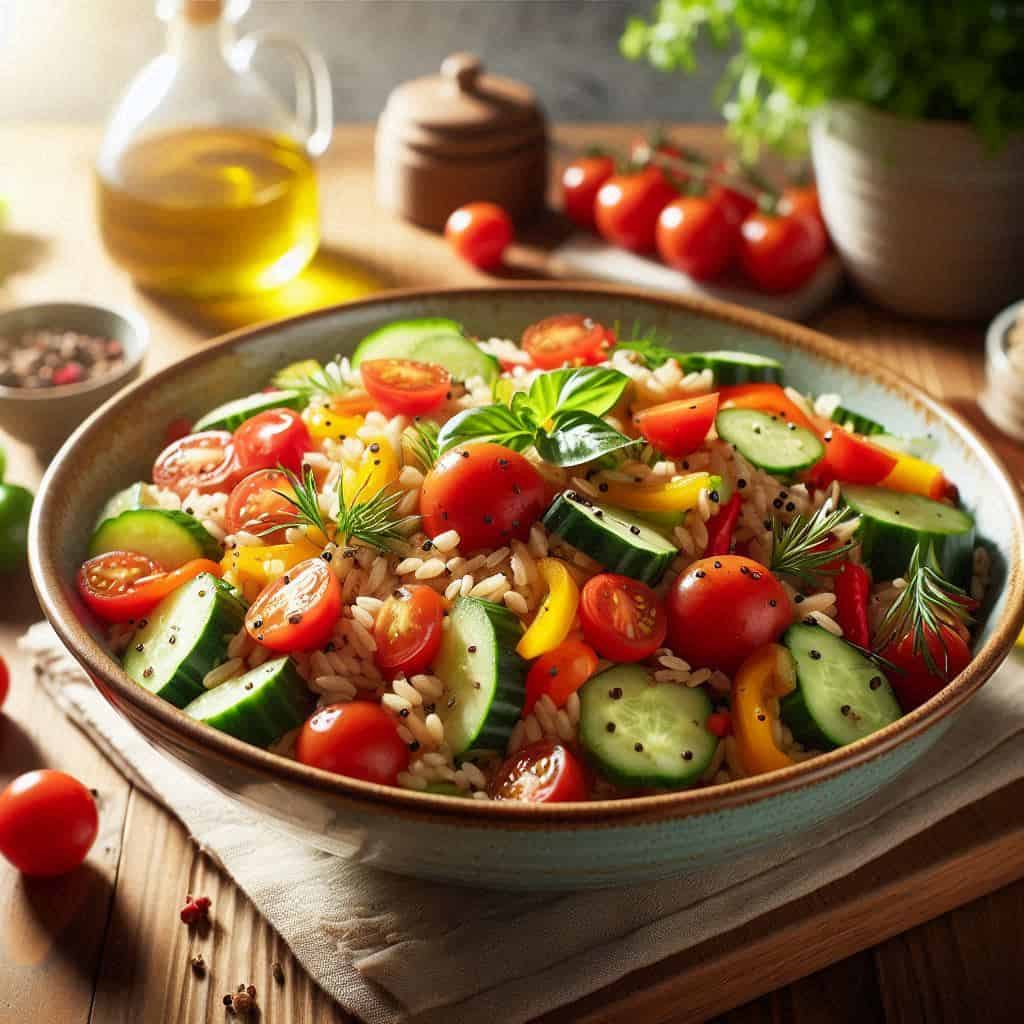 Insalata di riso integrale party - Ricetteinallegria Insalata di riso integrale party