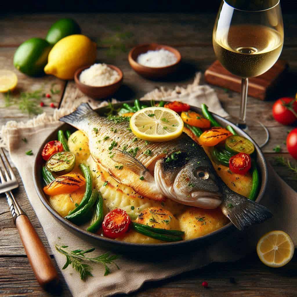 Branzino Gratinato Mediterraneo - Ricetteinallegria Branzino Gratinato Mediterraneo
