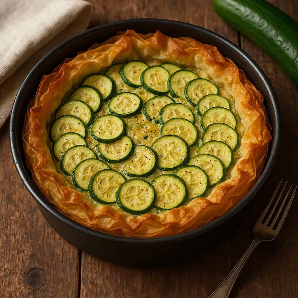 Torta salata di pasta fillo con zucchine - Ricetteinallegria Torta salata di pasta fillo con zucchine