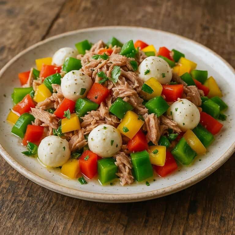 Insalata tonno mozzarella peperoni