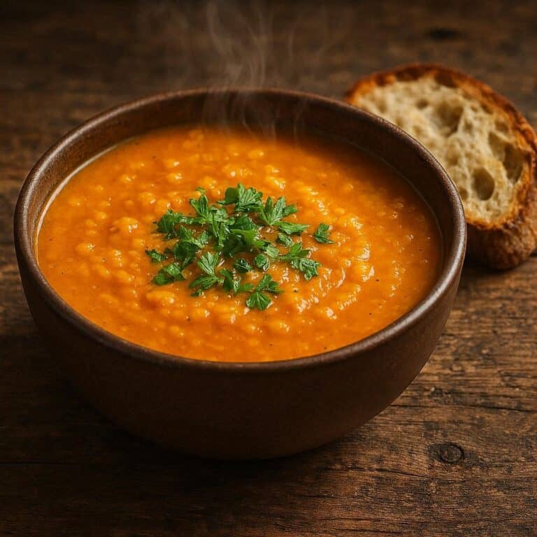 Zuppa di zucca e lenticchie