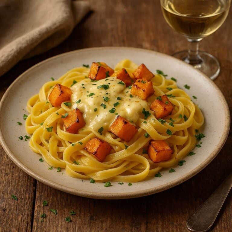 Pasta crema zucca e taleggio