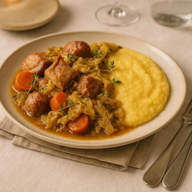 Cassoeula rivisitata con polenta