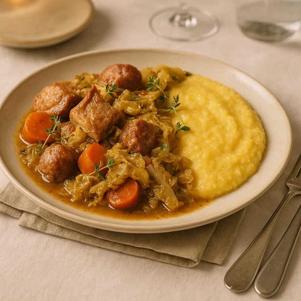 Cassoeula rivisitata con polenta - Ricetteinallegria Cassoeula rivisitata con polenta