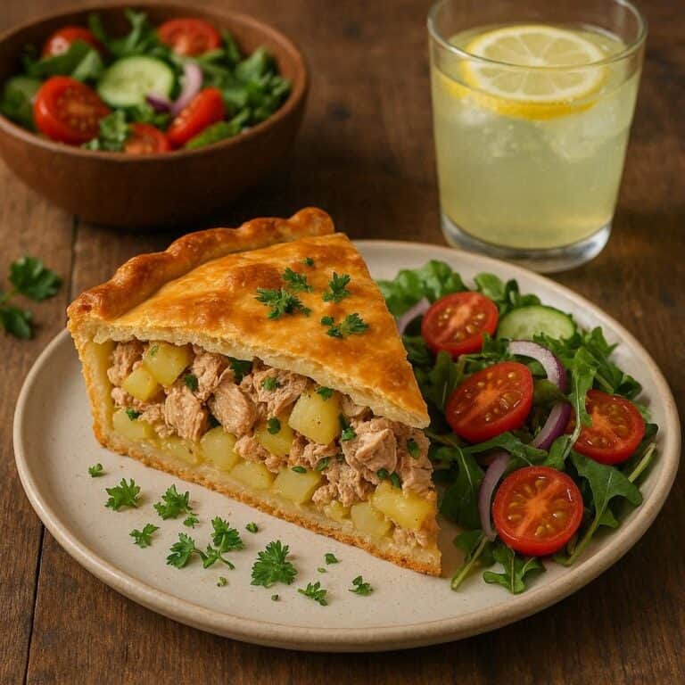 Torta salata patate e tonno