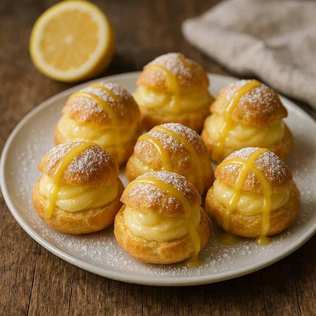 Profiteroles al Limone - Ricetteinallegria Profiteroles al Limone