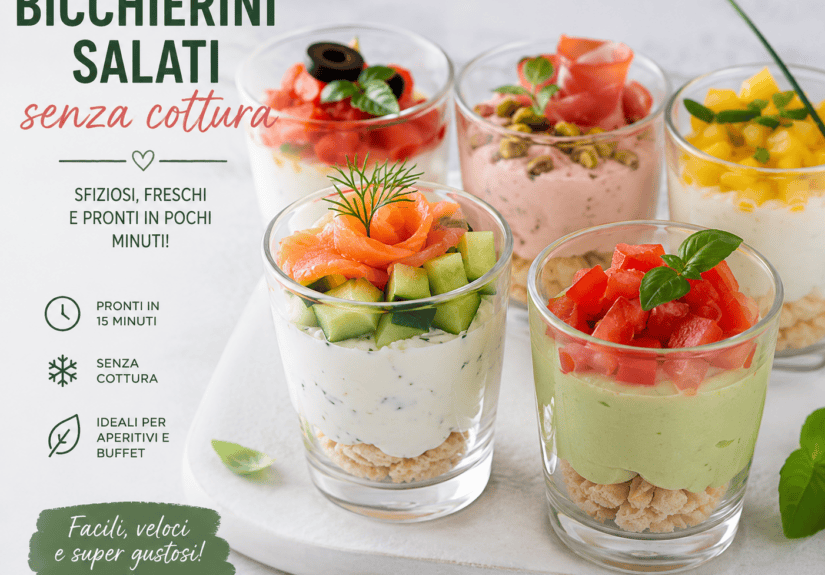 Bicchierini salati senza cottura