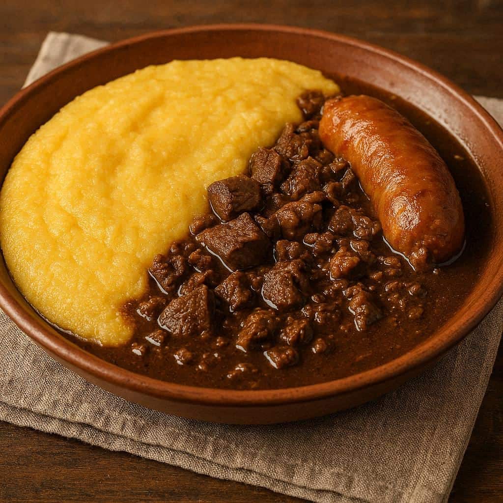 Polenta e bruscitt al sugo - Ricetteinallegria Polenta e bruscitt al sugo